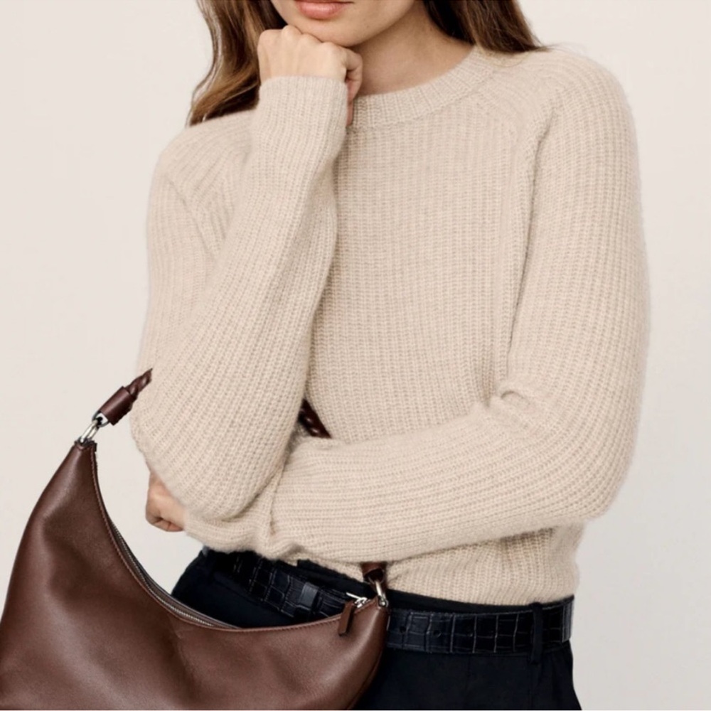 Jenni Kayne Cashmere Fisherman Sweater
Oatmeal Size XS